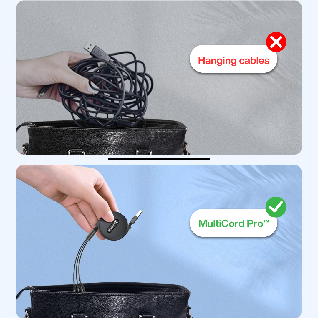 MultiCord Pro™ Vysouvací Rychlonabíječka